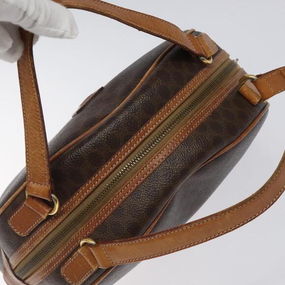 CELINE Macadam Canvas Hand Bag Pvc Leather Brown Gold - Picture 6 of 12